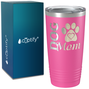 Dog Mom with Paw on Mom 20oz Tumbler