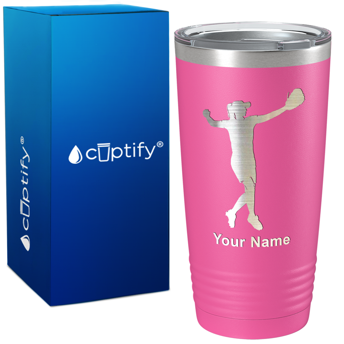 Softball Player on 20oz Tumbler
