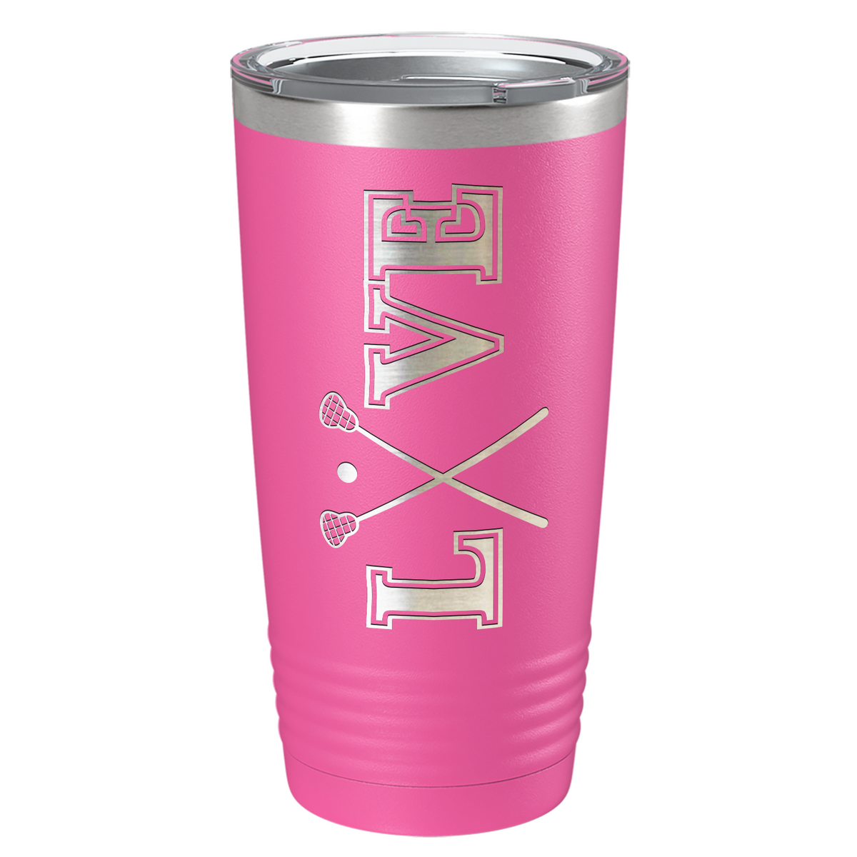 Lacrosse Love Laser Engraved on Stainless Steel Lacrosse Tumbler