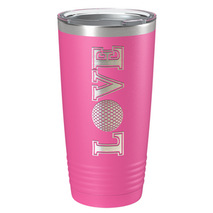 Golf Love Laser Engraved on Stainless Steel Golf Tumbler