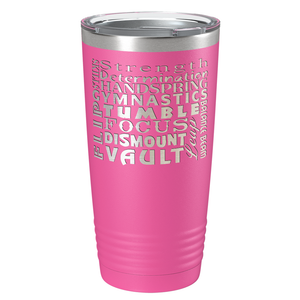 Gymnastics Strength and Focus Laser Engraved on Stainless Steel Gymnastics Tumbler