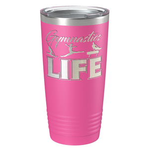 Gymnastics LIFE Silhouettes Laser Engraved on Stainless Steel Gymnastics Tumbler