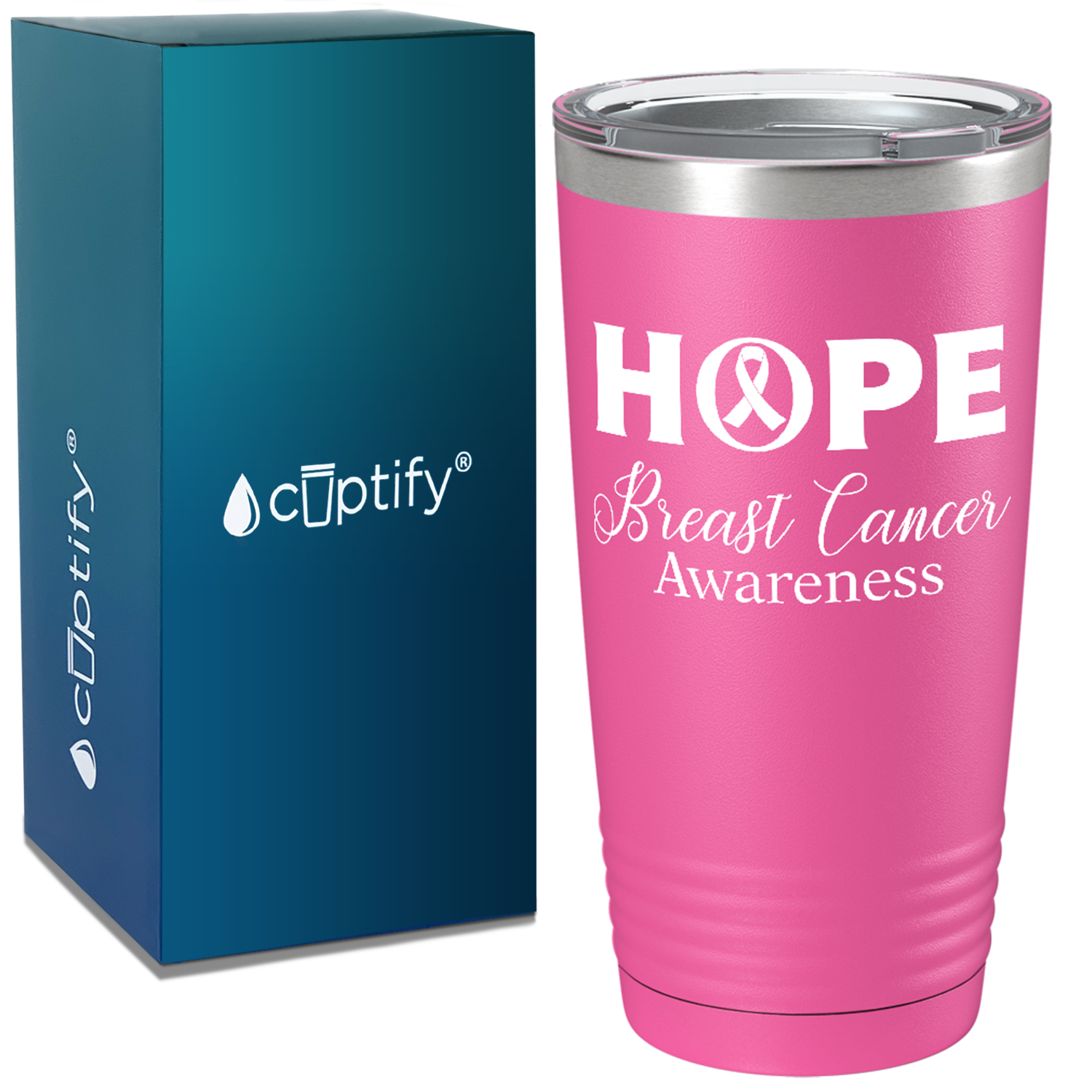 Hope Breast Cancer Awareness on Pink 20oz Tumbler