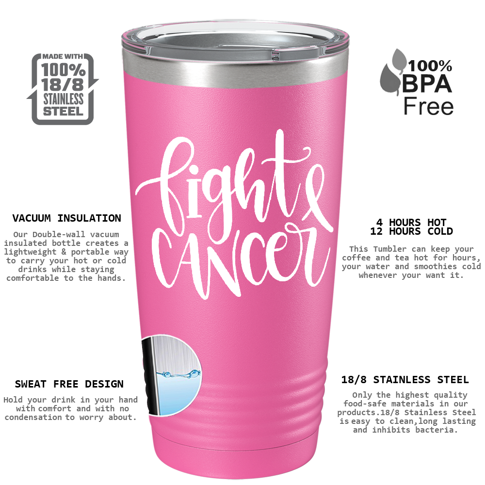Fight Cancer on Pink 20oz Tumbler
