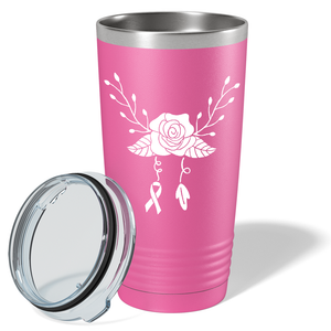 Floral and Cancer on Pink 20oz Tumbler