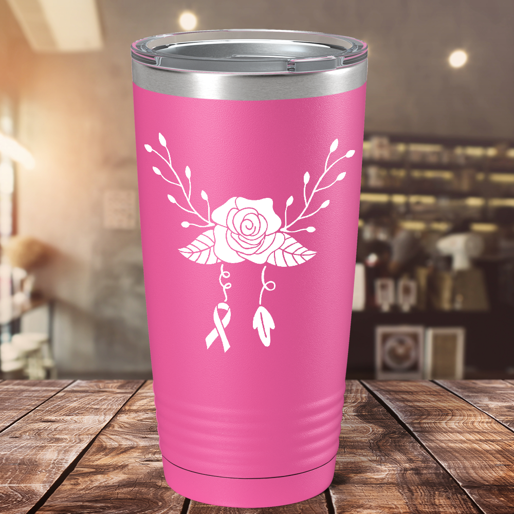 Floral and Cancer on Pink 20oz Tumbler