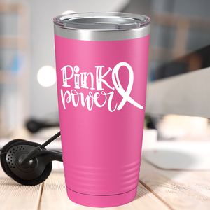 Pink Power on Pink 20oz Tumbler