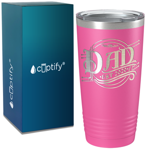 New Baby Dad Established 2020 on Dad 20oz Tumbler