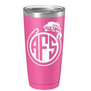 Monogram Fishing on Stainless Steel Fishing Tumbler