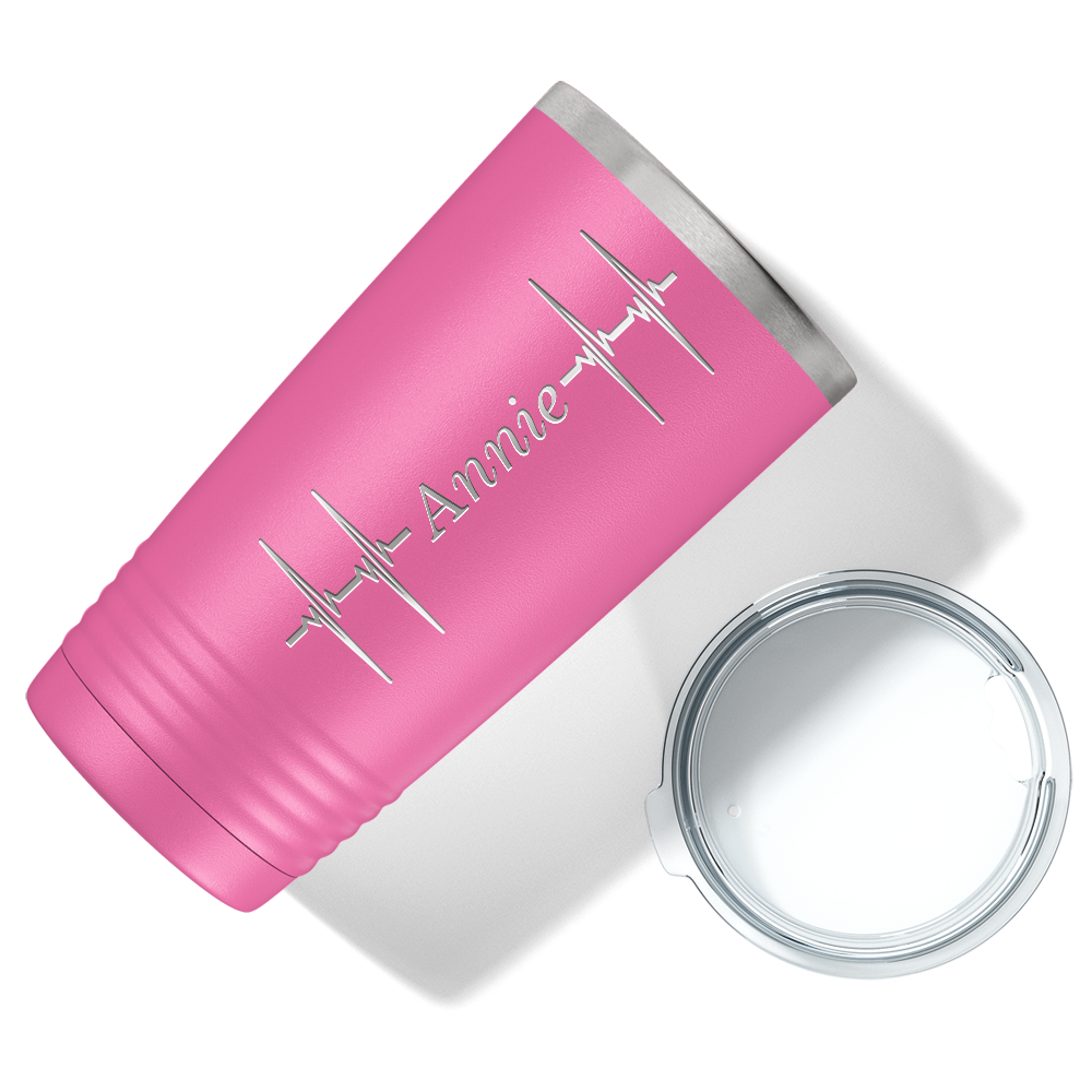 Personalized Nurse Laser Engraved 20oz Tumbler - Pink Matte