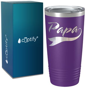 Papa on Stainless Steel Dad Tumbler