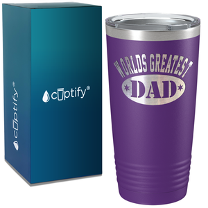 World's Greatest Dad on Stainless Steel Dad Tumbler