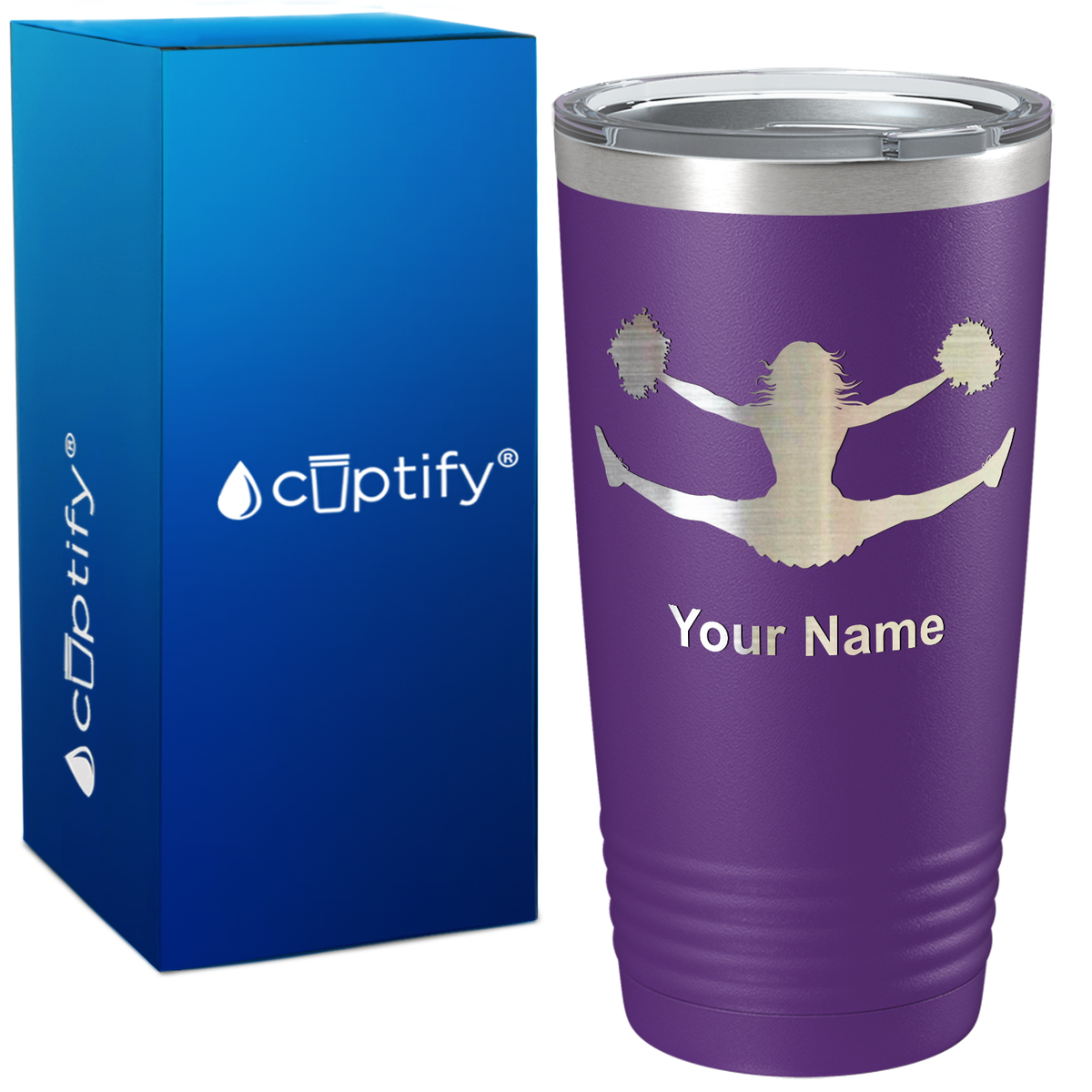 Personalized Cheerleader Flyer on 20oz Tumbler