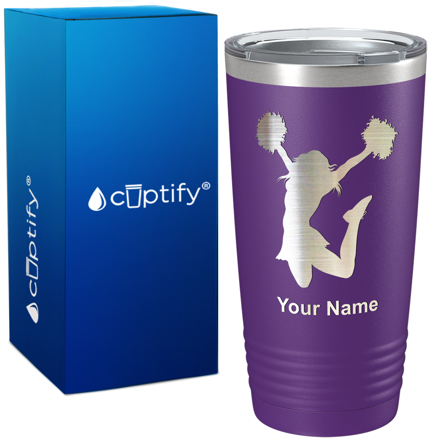 Personalized Cheerleader on 20oz Tumbler