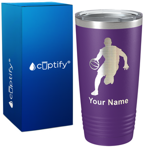 Personalized Basketball Player Silhouette Tumbler