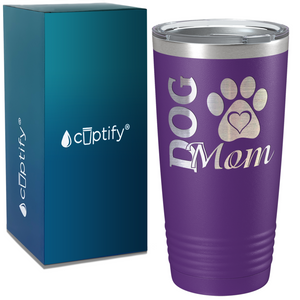 Dog Mom with Paw on Mom 20oz Tumbler