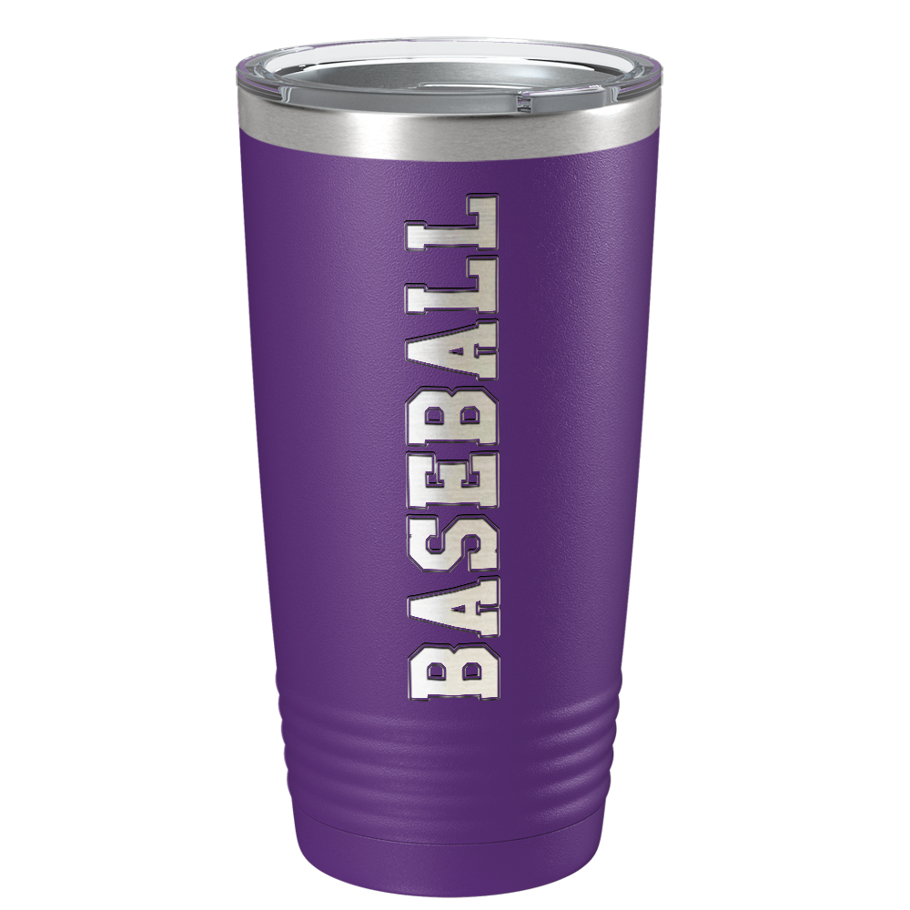 Baseball Laser Engraved on Stainless Steel Baseball Tumbler