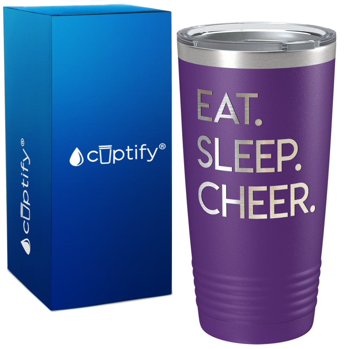 Eat Sleep Cheer on 20oz Tumbler