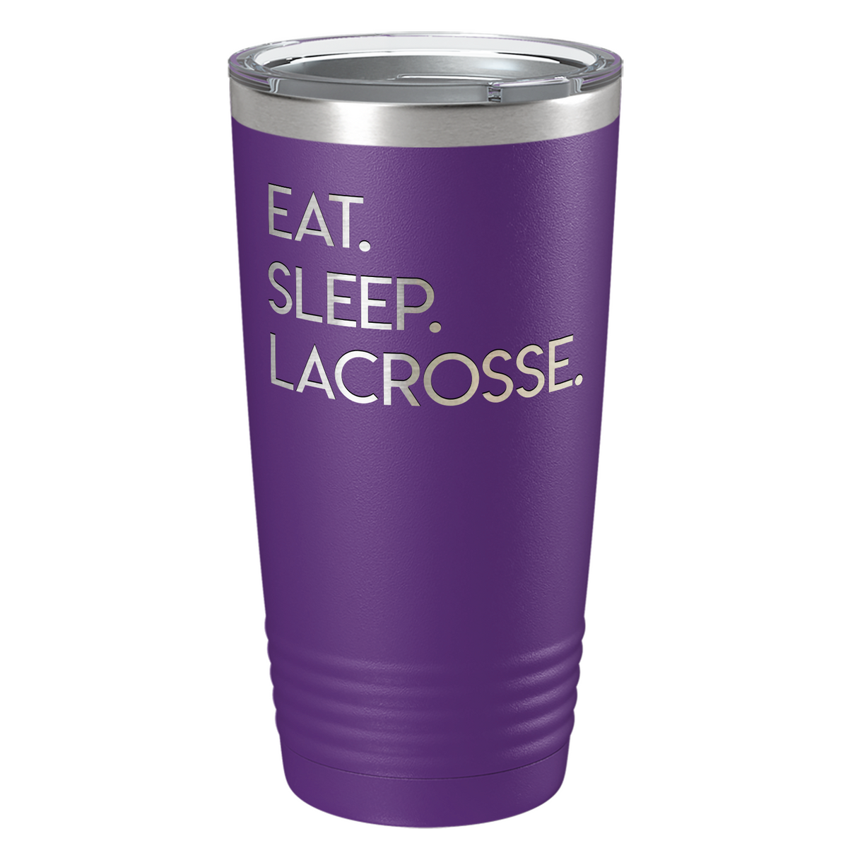 Eat Sleep Lacrosse Laser Engraved on Stainless Steel Lacrosse Tumbler