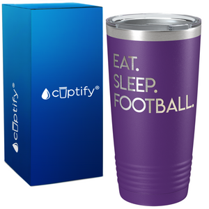 Eat Sleep Football on 20oz Tumbler