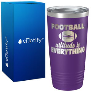 Football Attitude is Everything on 20oz Tumbler