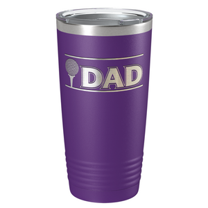 Golf Dad with Golf Ball Laser Engraved on Stainless Steel Golf Tumbler