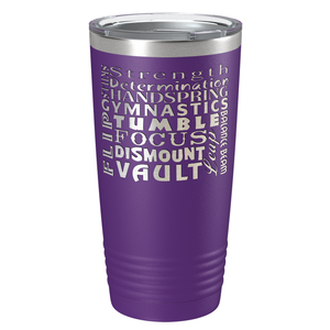 Gymnastics Strength and Focus Laser Engraved on Stainless Steel Gymnastics Tumbler