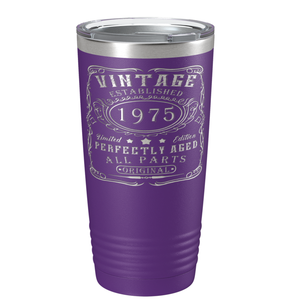 1975 Vintage Perfectly Aged 46th on Stainless Steel Tumbler