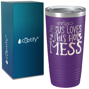 Jesus Loves This Hot Mess on Easter 20oz Tumbler