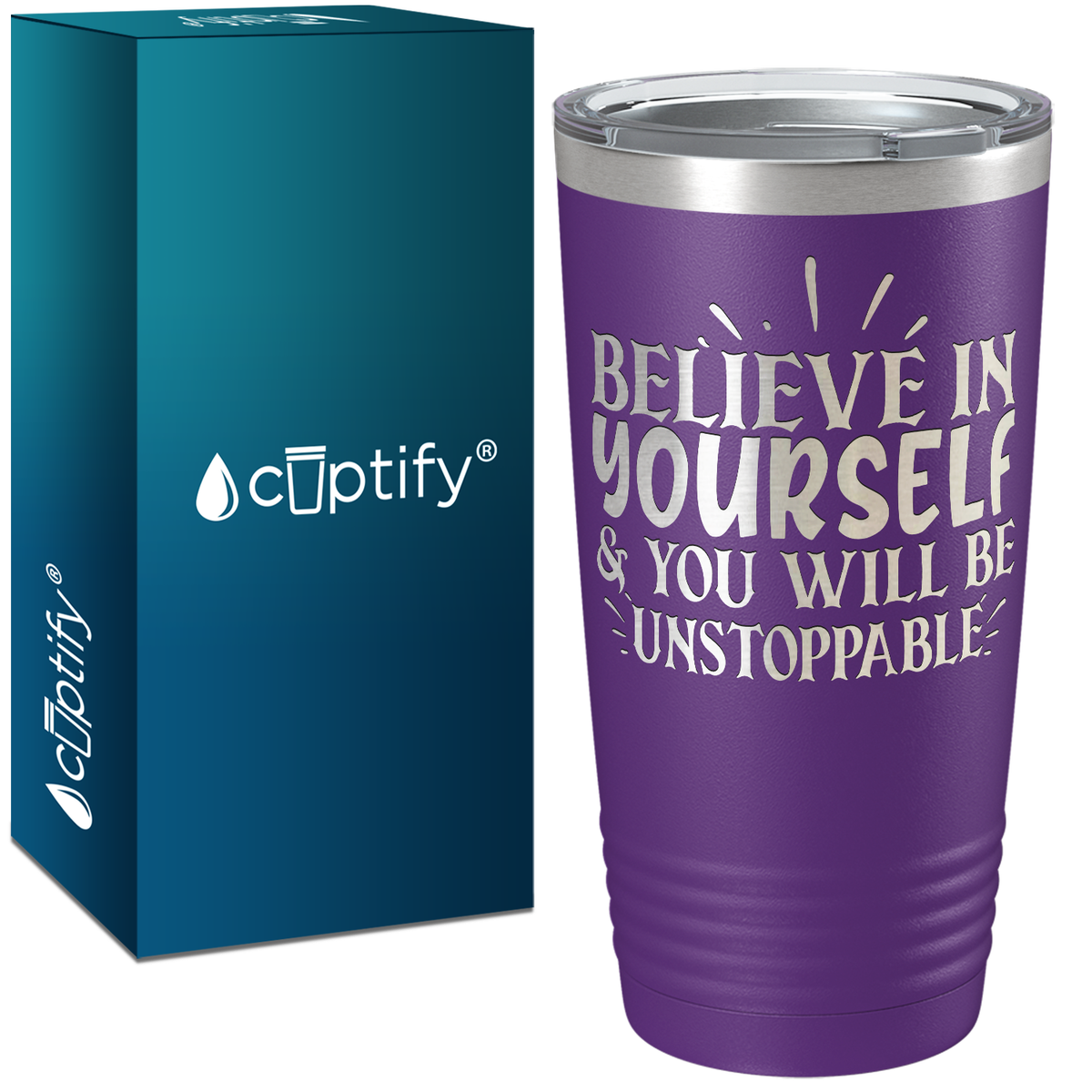 You Will be Unstoppable Laser Engraved on Stainless Steel Motivational Tumbler