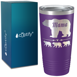 Mama Bear with Cubs Custom on Mom 20oz Tumbler