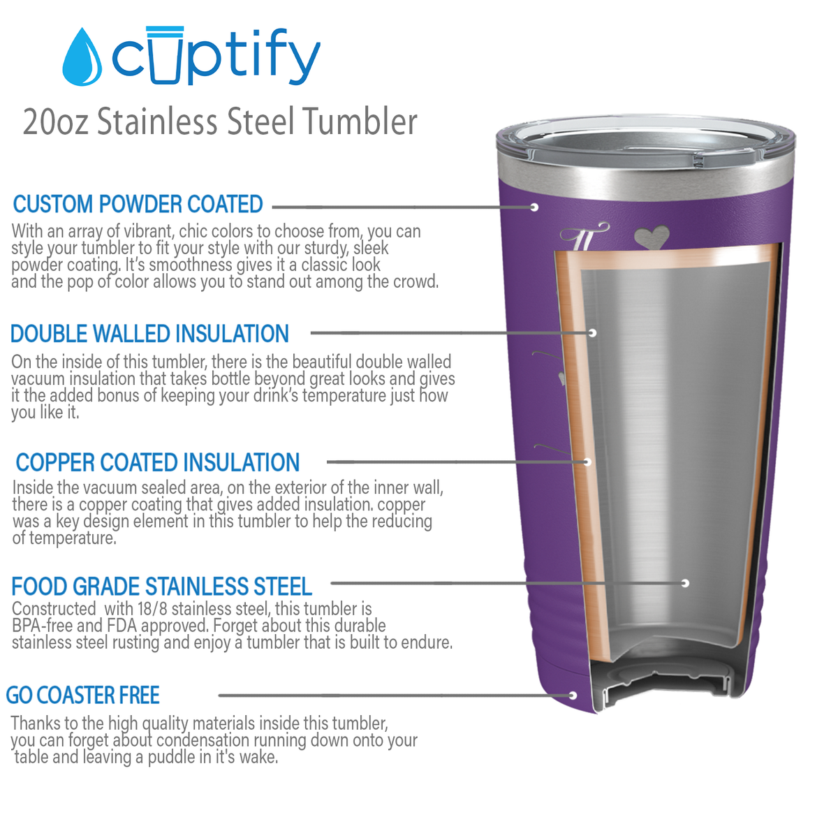 There is no Better Friend than a Sister on Purple 20 oz Stainless Steel Ringneck Tumbler