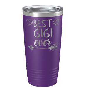 Best Gigi Ever on Purple 20 oz Stainless Steel Ringneck Tumbler