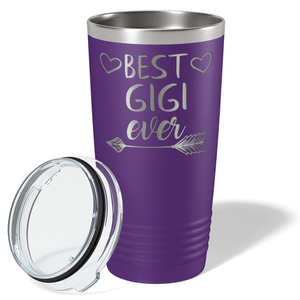 Best Gigi Ever on Purple 20 oz Stainless Steel Ringneck Tumbler