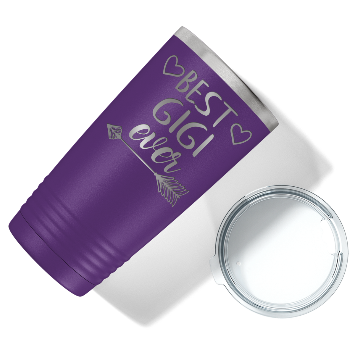 Best Gigi Ever on Purple 20 oz Stainless Steel Ringneck Tumbler