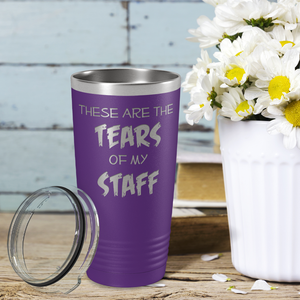 These are Tears of my Staff on Purple 20 oz Stainless Steel Ringneck Tumbler