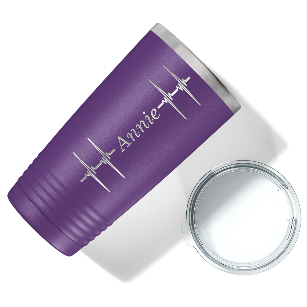 Personalized Nurse Laser Engraved 20oz Tumbler - Purple Matte