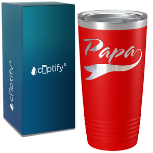 Papa on Stainless Steel Dad Tumbler