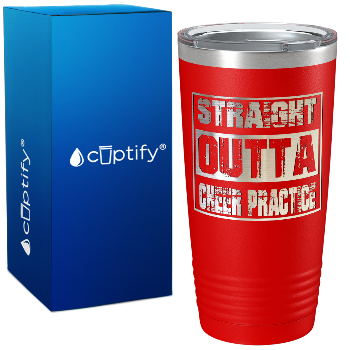 Straight Outta Cheer Practice on 20oz Tumbler