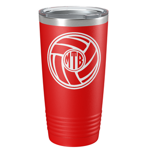 Monogram Volleyball on Stainless Steel Volleyball Tumbler