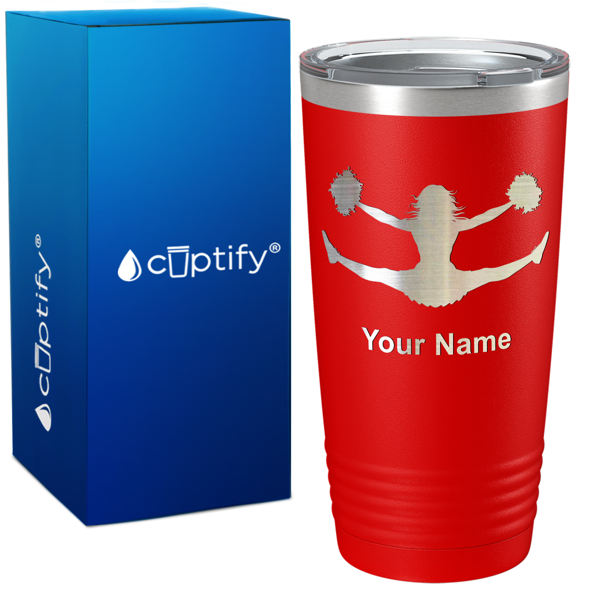 Personalized Cheerleader Flyer on 20oz Tumbler