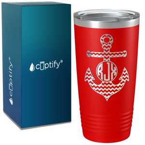 Anchor Cheverons Monogram 20oz Tumbler