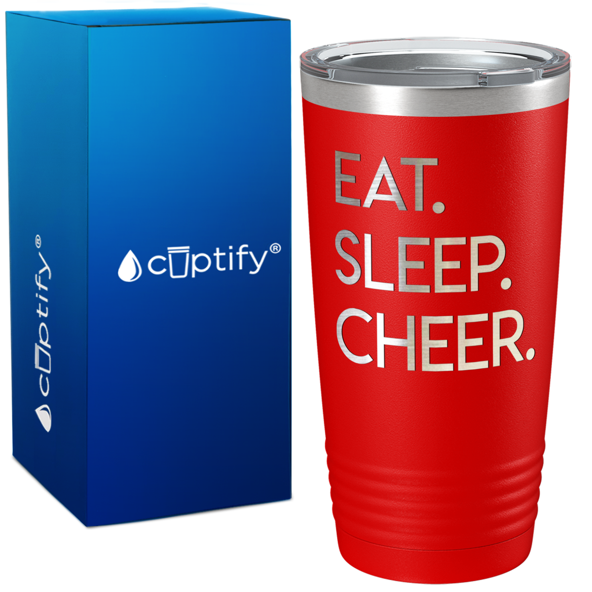 Eat Sleep Cheer on 20oz Tumbler