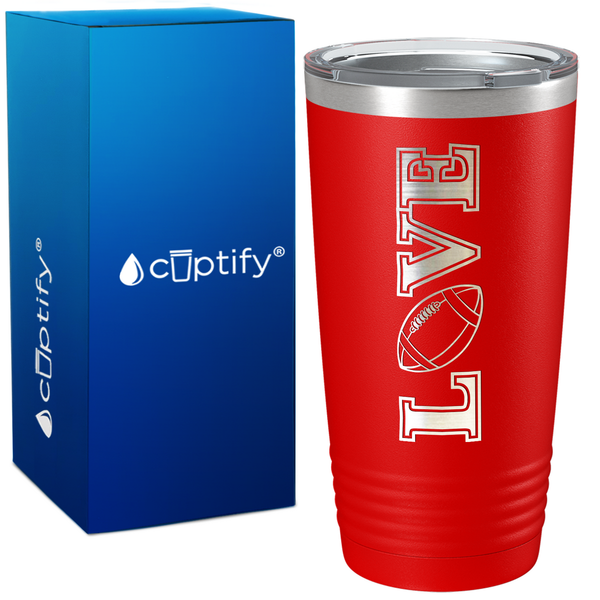 Football Love on 20oz Tumbler