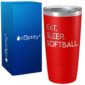 Eat Sleep Softball on 20oz Tumbler