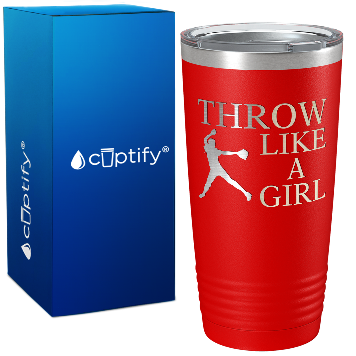 Throw Like a Girl on 20oz Tumbler