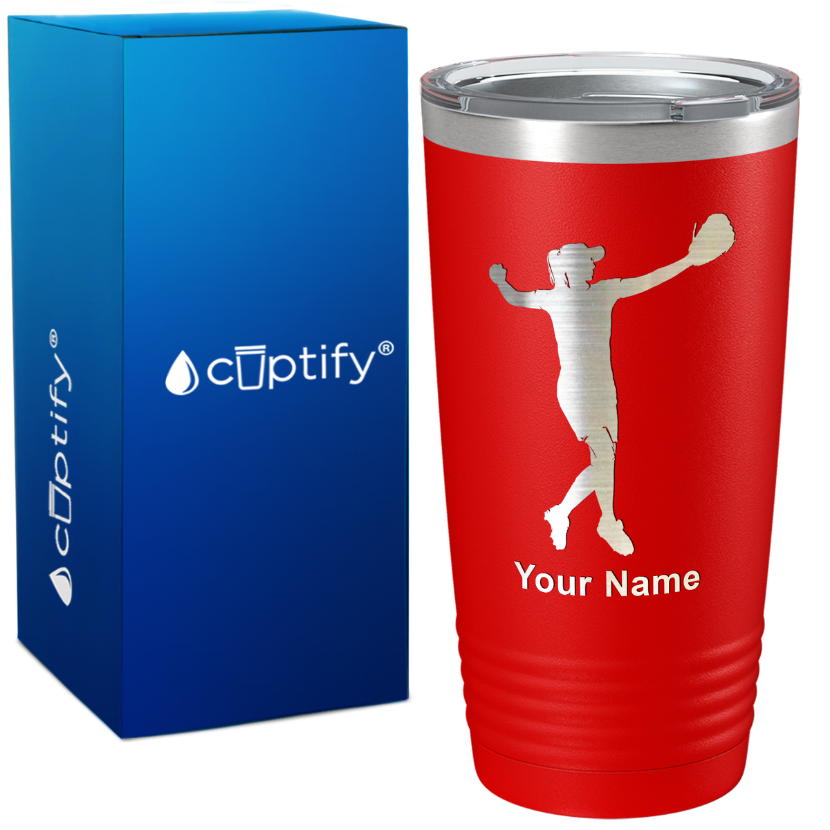 Softball Player on 20oz Tumbler