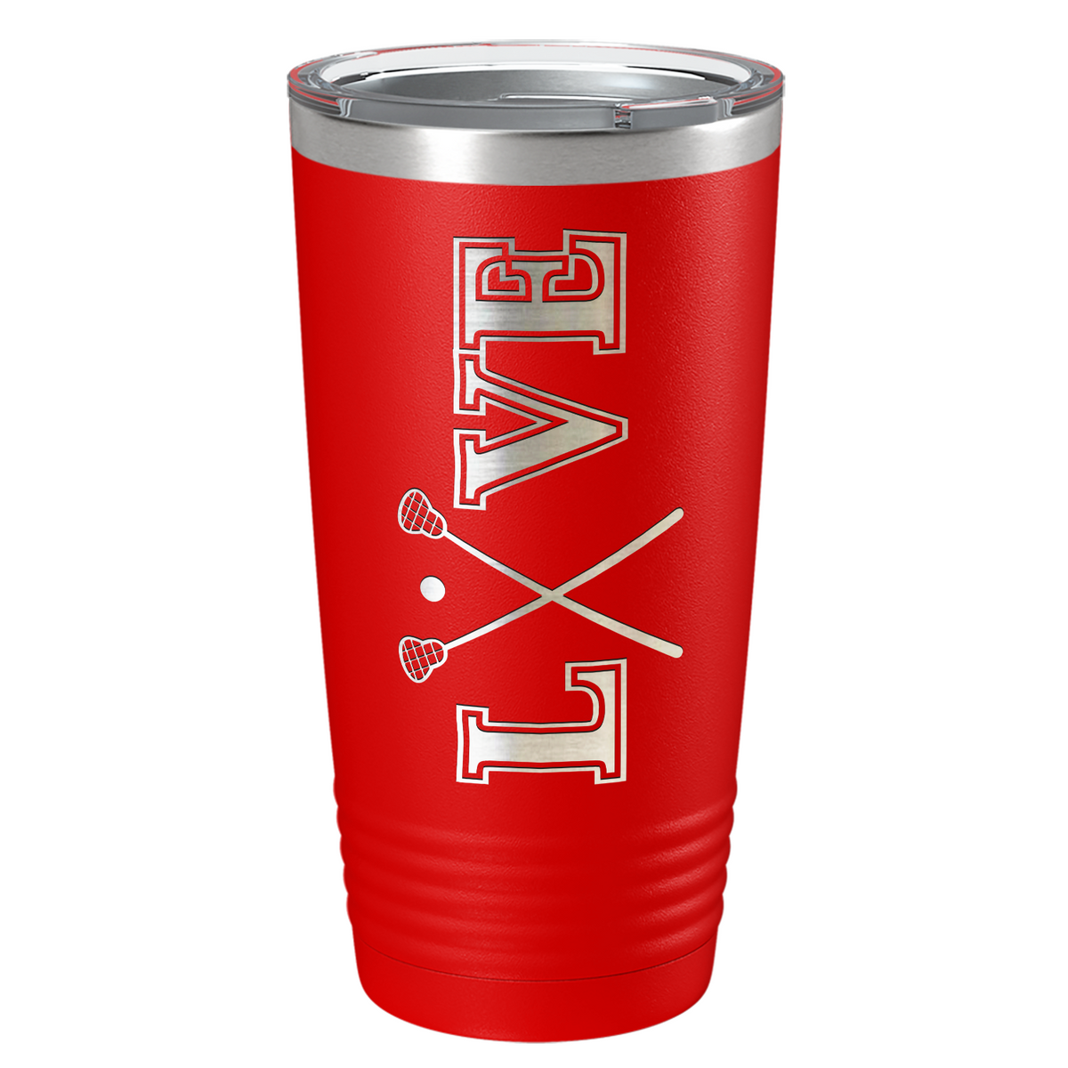 Lacrosse Love Laser Engraved on Stainless Steel Lacrosse Tumbler