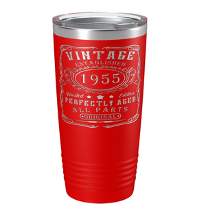 1955 Vintage Perfectly Aged 66th on Stainless Steel Tumbler