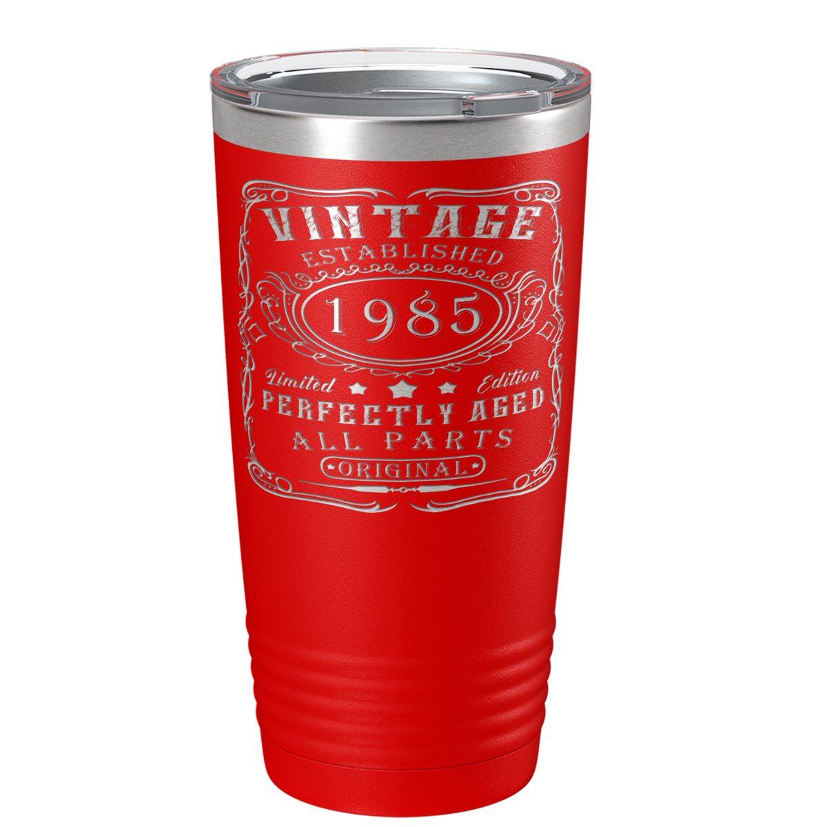 1985 Vintage Perfectly Aged 36th on Stainless Steel Tumbler